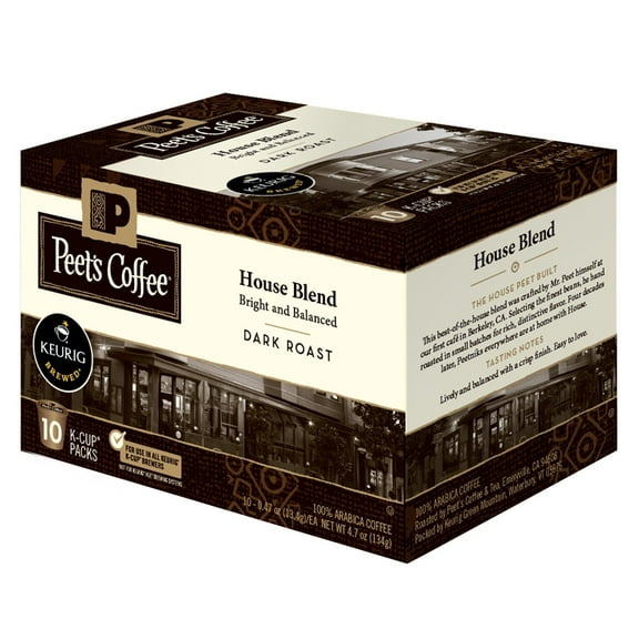 Peet's Coffee House Blend, Dark Roast (60 K-Cups)