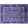 thumbnail image 1 of Ahgly Company Machine Washable Indoor Rectangle Oriental Blue Industrial Area Rugs, 5' x 7', 1 of 4