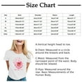 thumbnail image 5 of NAMTYQX Hawaiian Shirts for Women Plus Size Crew Neck Short Sleeve Print Bedruckte Fashion Breathable Light Loose Graphic Tees for Women White Size M, 5 of 5