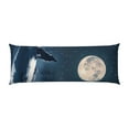 thumbnail image 2 of Body Pillow Cover, Wolf Howling Full Moon Body Pillow Cases with Zipper Soft Breathable Smooth Skin Friendly Long Pillow Case 20x60 inches, 1Pcs, 2 of 7