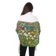 thumbnail image 4 of FORMRS Womens Scarf Winter Soft Long Big Warm Shawls Wrap Tassel Scarves, Orange Floral Garden, 4 of 9
