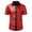 Red, variant on AHTJRT Men's Stylish Metallic Grid Short Sleeve Shirt Casual Lightweight Blouse Black S