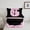 Black Pink, variant on Feelyou Kawaii Initial Letter Bedding Sets Queen with Comforter, Monogrammed G Duvet Insert, Pink Ribbon Cow Reversible Down Comforter, Ultra Soft Bedroom Decoration, 3pcs
