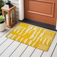 thumbnail image 4 of 2x3 Ft Entryway Area Rug, Yellow Geometric Kitchen Rug Runner Washable Floor Mat, Modern Abstract Minimalist Stripe Non Slip Indoor Door Mat Throw Carpet for Bathroom Living Room Bedroom, 4 of 8