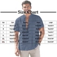 thumbnail image 2 of Men's Linen Shirts Summer Casual Button Down Shirts Big and Tall Short Sleeve Tops Beach Vacation Resort Wear, 2 of 6