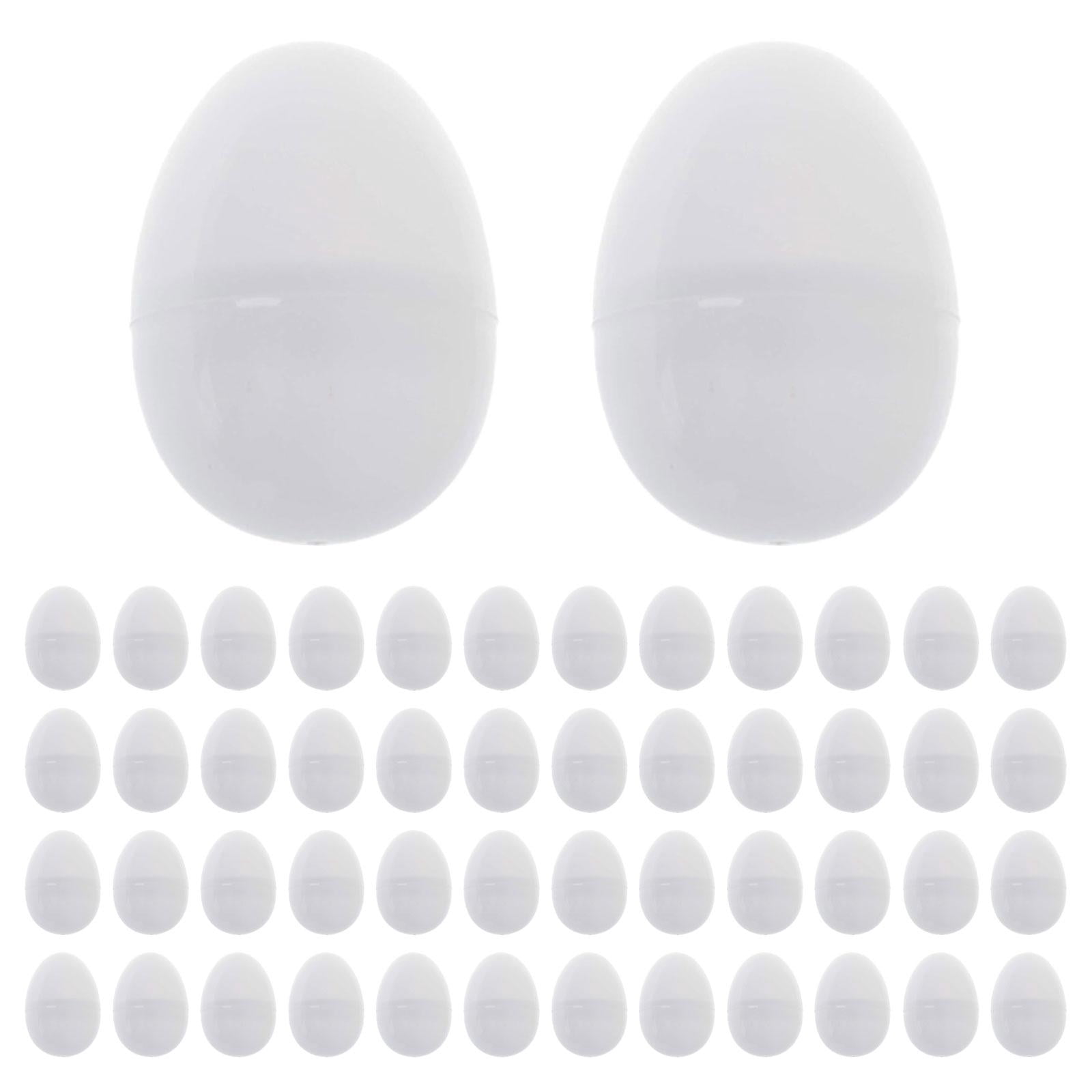 Abbraccia DIY Painting Eggs Fillable Easter Eggs Detachable Creative White Easter Eggs Easter Decorations for Holidays Dorm 50pcs