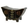 Oriental Furniture Crescent Mirror Jewelry Box