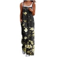 thumbnail image 2 of JXMVOJ Jumpsuits for Women Floral Leg Spaghetti Strap Sleeveless Casual Loose Long Rompers Women Fashion Casual Loose Printed Pockets Sleeveless Back Strap Jumpsuit with Pockets, 2 of 5