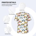 thumbnail image 4 of Daiia Cartoon Monster Trucks Mens Baseball Jersey Button Down Shirts Short Sleeve Sports Uniforms-X-Large, 4 of 9