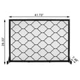 thumbnail image 3 of Vanity Art 1-Panel Iron Fireplace Screen | Heavy-Duty and Heat-Resistant Indoor Single Panel Geometric Pattern Iron Fireplace Screen with 29.33-inch Height, Black, MLT3026FP-BK, 3 of 7