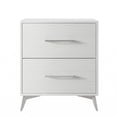 thumbnail image 5 of Home Design Lakewood 2 Drawer Nightstand (Set of 2) with Linear Handles and Metal Legs, White, Easy Assembly, 5 of 7