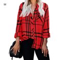 thumbnail image 1 of Camisa de mujer Stripe Plaid Manga larga Top Sapa Botón Casual Blusa GeweYeeli AP003081-02, 1 of 7