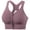 #6Purple, variant on Byworldtasic Womens Bras Women's Zip Front Sports Bras Wireless Padded Racerback Medium Support Post-Surgery Bra Yoga Exercise Athletic Bras