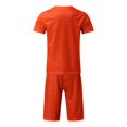 thumbnail image 6 of FAOWME Men's Summer Two-Piece Outfits Short Sleeve Round Neck Color Block T Shirt And Shorts Comfortable Fashion Set For Casual Daily Wear,L,Red, 6 of 6
