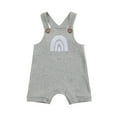 thumbnail image 6 of Baby Unisex Summer Jumpsuits Rainbow Print Ribbed Sleeveless Button 0-18M, 6 of 9