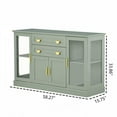 thumbnail image 5 of Large Sideboard Cabinet With Storage,Modern Buffet Cabinet With Glass Doors,Sideboard With Drawers and Adjustable Shelves,For Kitchen And Dining Room,Green, 5 of 10