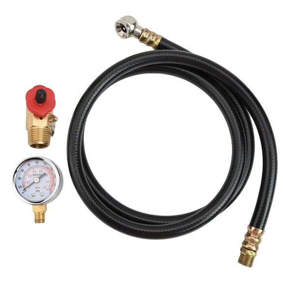 Manifold With Pressure Gauge Relief Valve And Air Tank Hose Air Tank Valve Kit Plastic Handle