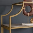 thumbnail image 5 of Kingfisher Lane 5-Shelf Metal Frame Bookcase Gold Satin/Faux Deco Stone, 5 of 9