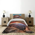 thumbnail image 3 of Ambesonne Landscape Quilted Coverlet 2 Pcs, Utah National Park, Twin Size, Pale Brown Sky Blue, 3 of 5