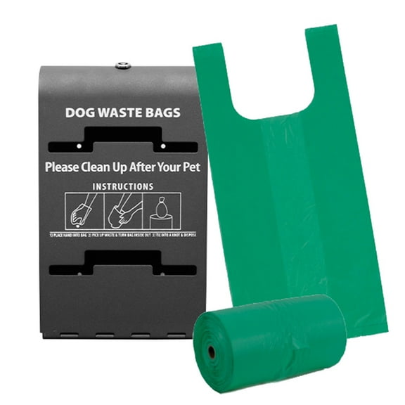 Standard Starter Dog Waste Station / Tie_Handle Roll (Matte Black)