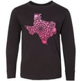 thumbnail image 3 of Inktastic Texas Silhouette Mandala Long Sleeve Youth T-Shirt, 3 of 5