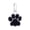 Black, variant on Personalized Glitter Dog Paw Print Keychain, Custom Engraved Pet Pendant, Colorful Epoxy Droplet Design, Cute Accessory For Pet Lovers, Lightweight Zinc Alloy Charm(1Inch,Black)