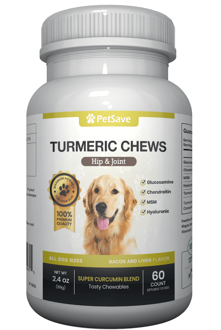 PetSave Turmeric chews for dogs Hip & Joint support 60 soft chews