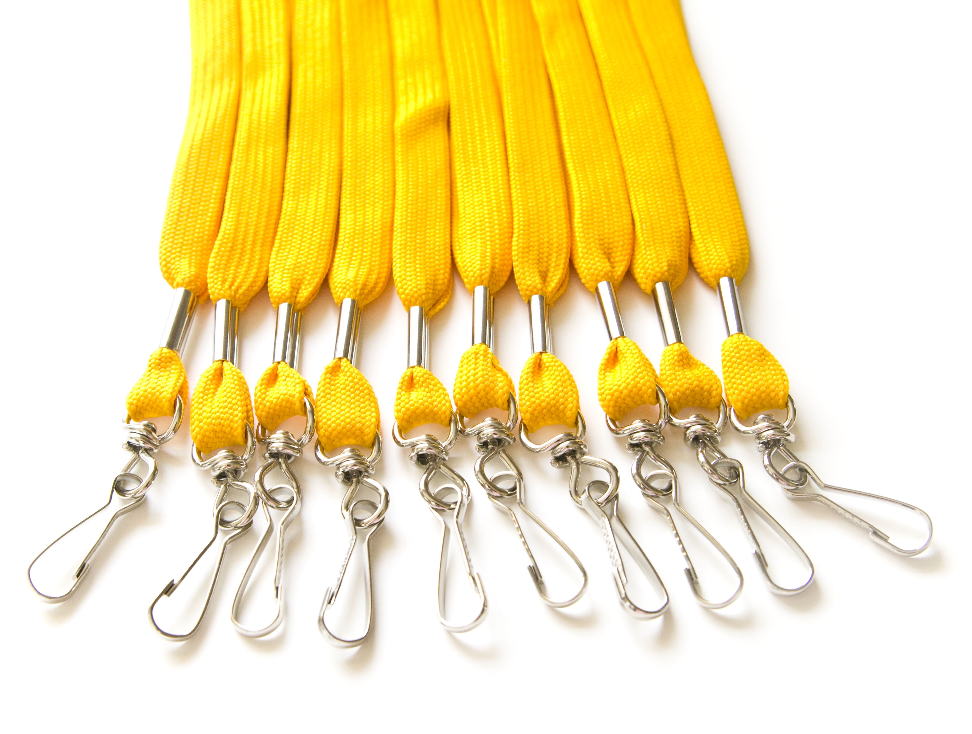 100pcs Flat ID Neck Lanyards for Badges with Swivel J-Hook, Assorted Mix 6 color by OnDepot