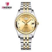 CHENXI Women Luxury Quartz Watches Ladies Golden Stainless Steel Watchband High Quality Casual Waterproof Watch Gift for Wife
