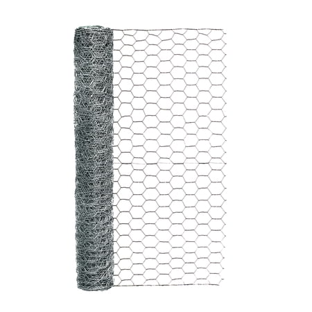 Expert Gardener Galvanized Steel Gray Poultry Netting, 24" x 25' Roll