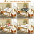 thumbnail image 4 of Kids Table and Chair Set, 3 in 1 Wooden Activity Table with Storage Drawer for Toddlers Drawing, Reading, Crafts, Play, 2 in 1 Detachable Tabletop Table and Chair Set for Home, Nursery, Playroom, 4 of 6