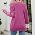 thumbnail image 5 of IROINNID Reduced Womens Sweater Round Neckline Pullover Sweater Color Block Loose Mid-Length Long Sleeve Patchwork Sweater Top, 5 of 6