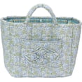thumbnail image 4 of Boho Fabric Storage Basket, Quilted Floral Print Fabric Storage Basket with Reinforced Handles, Collapsible Quilted Laundry Basket Organizer Bin for Bedroom Closet Home Decor Car Storage Picnic,L, 4 of 14