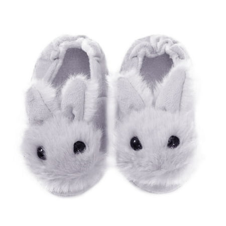 

NUOLUX 1 Pair of Lovely Skid-proof Slippers Rabbit Shape Nonslip Slippers (Size 13/14)