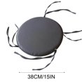 thumbnail image 5 of Tuvgenk Gray Seat Cushions Pressure Relief Car Chair Cushion Pad with Ties Round Polyester Breathable Seat Pad for Home, 5 of 5