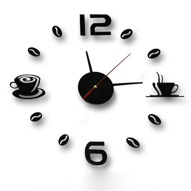 CEHVOM Acrylic DIY Self Adhesive Interior Wall Creative Decoration Mute Clock Clearance