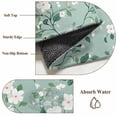 thumbnail image 6 of White Teal Spring Floral Round Area Rug 7 FT,Non Slip Living Room Area Carpet,Watercolor Flowers Summer Botanical Washable Soft Circular Rug Floor Carpet for Bedside Office Play Room Classroom, 6 of 9