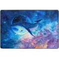 thumbnail image 4 of Dreamtimes Summer Whale Space Area Rug, 36"x24" Nebula Planet Watercolor Non-Slip Washable Indoor Door Mat, Absorbent Floor Mat for Bedroom Kitchen Entryway Bathroom, 4 of 7