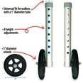 thumbnail image 4 of Top Glides Walker Wheel Kit with Heavy Duty Ski Glides, Black, 4 of 8