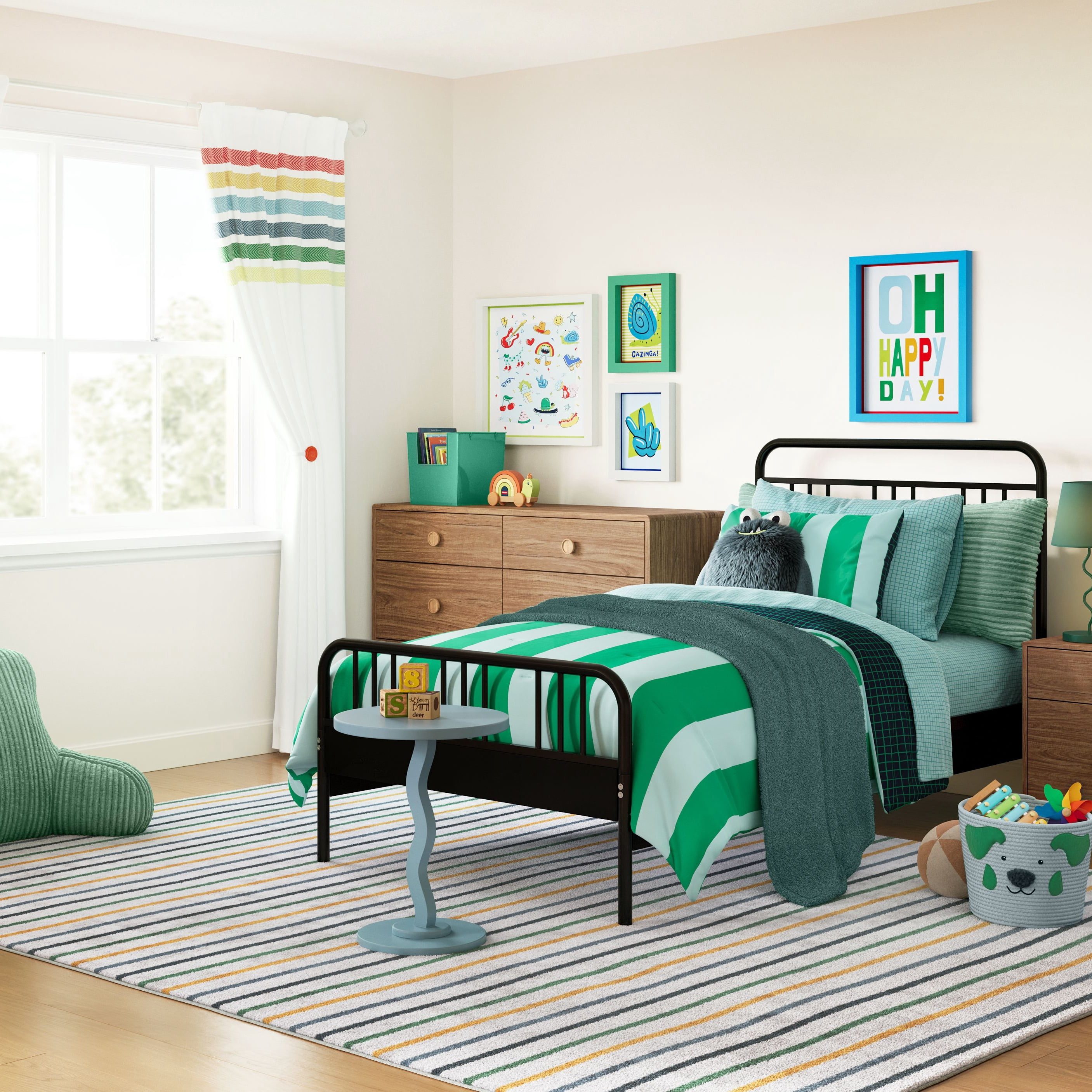 Mainstays Kids Happy Day 3-Piece Framed Wall Art Set