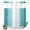Teal Green, variant on No Hook Shower Curtain, Blue Ombre Shower Curtains for Bathroom with See Through Top Window, Blue White Gradient Modern Abstract Art Waterproof & Washable Bath Curtain 60"x72"