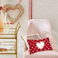 thumbnail image 2 of Valentine''s Day Pillow Covers 12x20 Inch Set of 2 White Hearts Decor Red Throw Pillow Covers Valentine''s Day Cushion Case Decoration for Sofa Couch 53A, 2 of 5