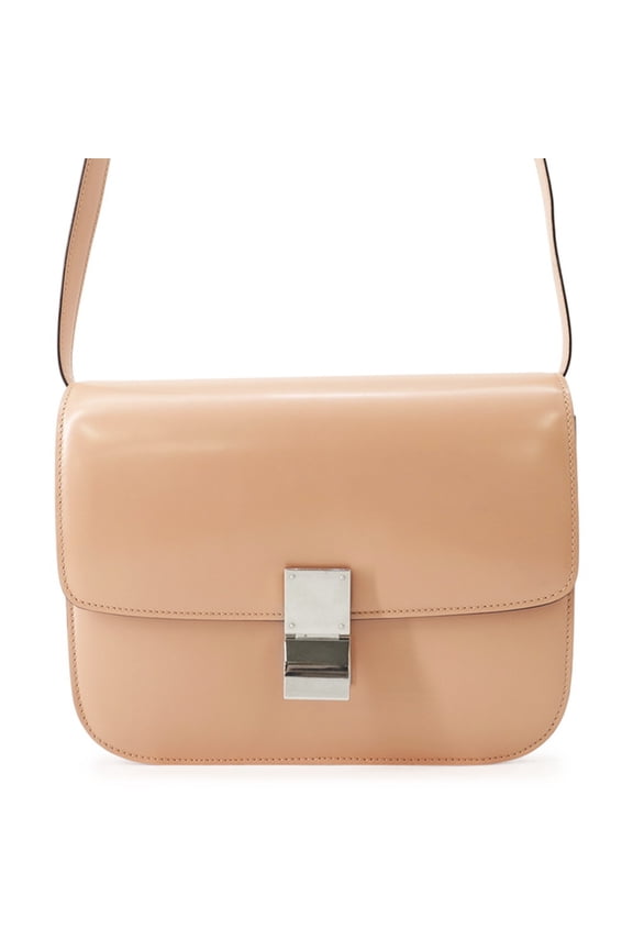 Pre-Owned Celine Shoulder Bag Classic Box Medium Calf Leather 189173DLS CELINE Handbag Women's