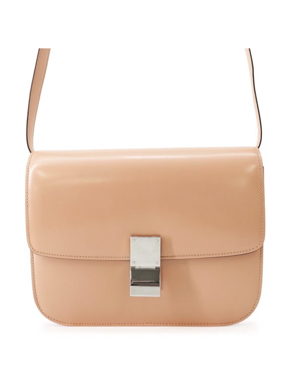 Pre-Owned Celine Shoulder Bag Classic Box Medium Calf Leather 189173DLS CELINE Handbag Women's