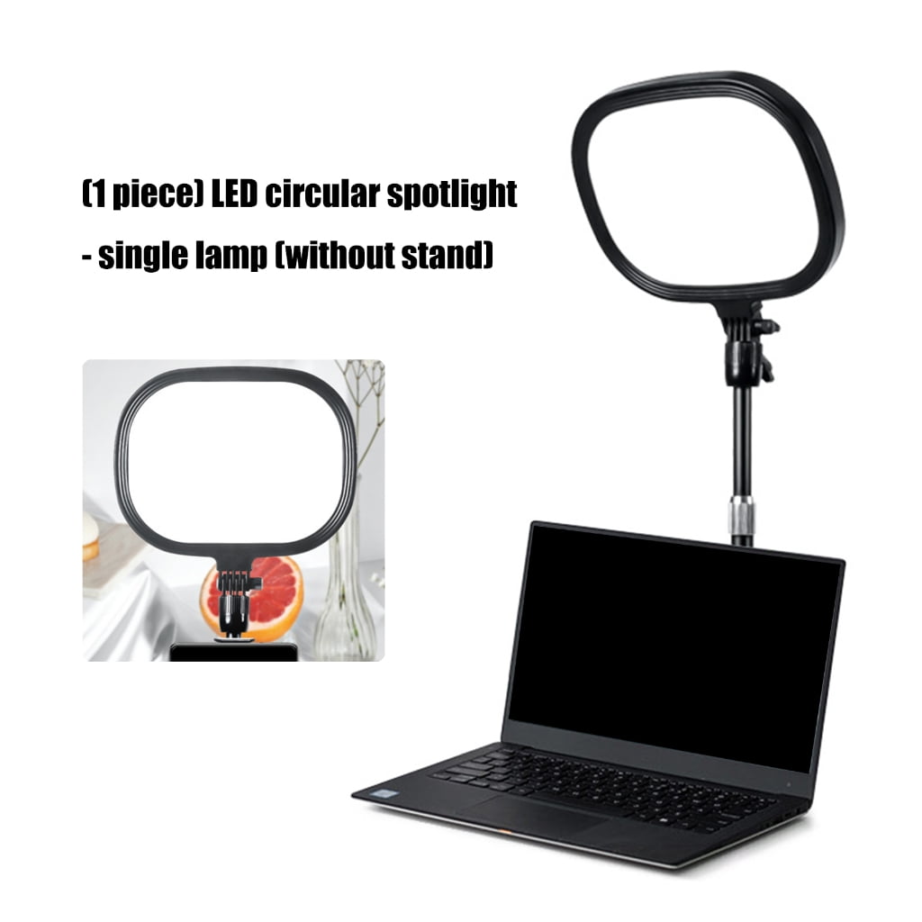 Zeiwohndc Professional LED Round Light 3 Color Temperatures Modifiable Stand Phone Owner