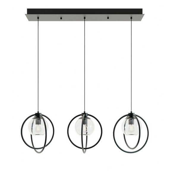 AFX  Jamie Three Mini-Pendant - Medium Base 120V Black