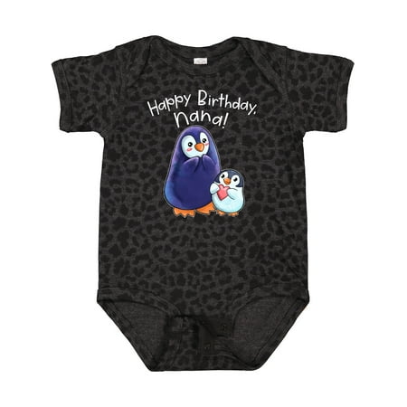 

Inktastic Happy Birthday Nana!- Cute Penguins Boys or Girls Baby Bodysuit