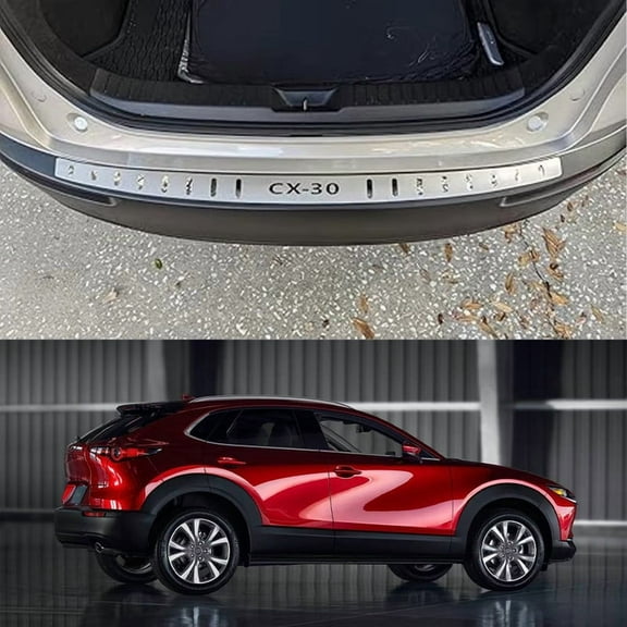 For Mazda CX30 CX-30 2021-2024 Car Accessories Stainless Steel Rear Trunk Foot Plate Trim Protector