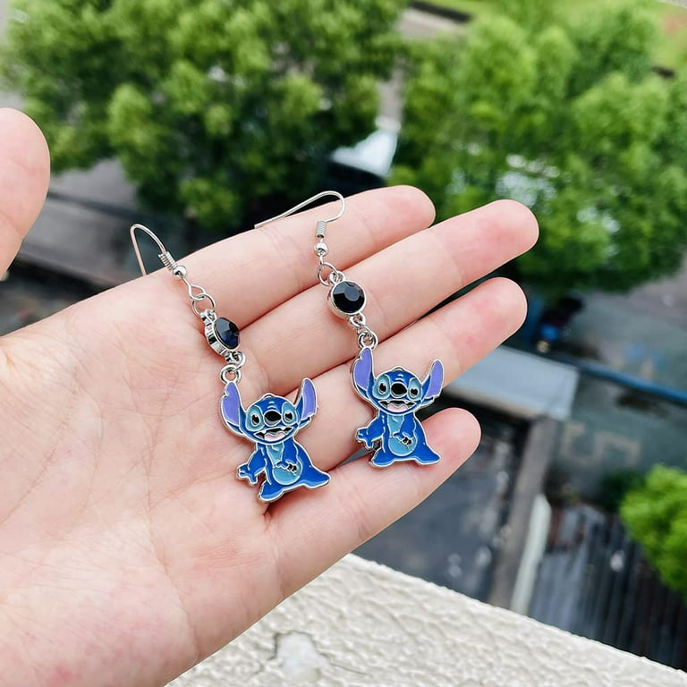 kefeng jewelry Anime Stitch Ohana Family Earrings - With Birthstone Ohana  Angel Jewelry for Women Family Friend Birthday Gifts for Friends Sister