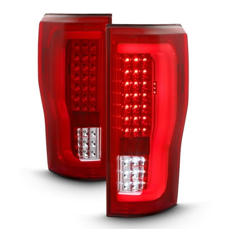 Red 2017-2019 Ford F250 F350 SuperDuty LED Tube Tail LIghts Signal Backup Lamps